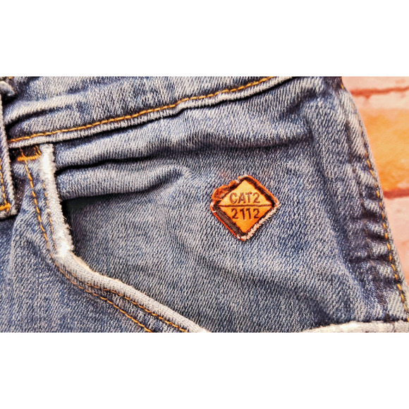 Men's Wrangler FR CAT2 2112 Flame Resistant Work Denim Blue Jeans Size 33 x 34 - Picture 7 of 9